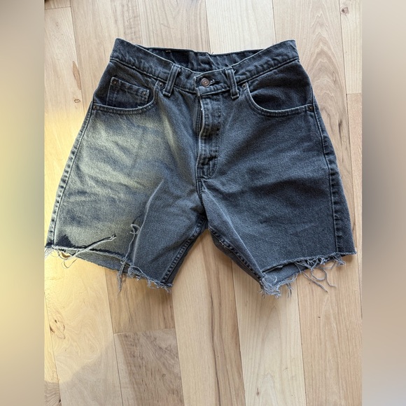 Levi's black Denim Jean shorts vintage USA - Picture 3 of 5
